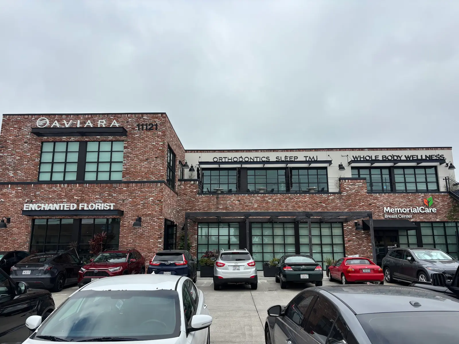 Parking lot and building exterior in Los Alamitos