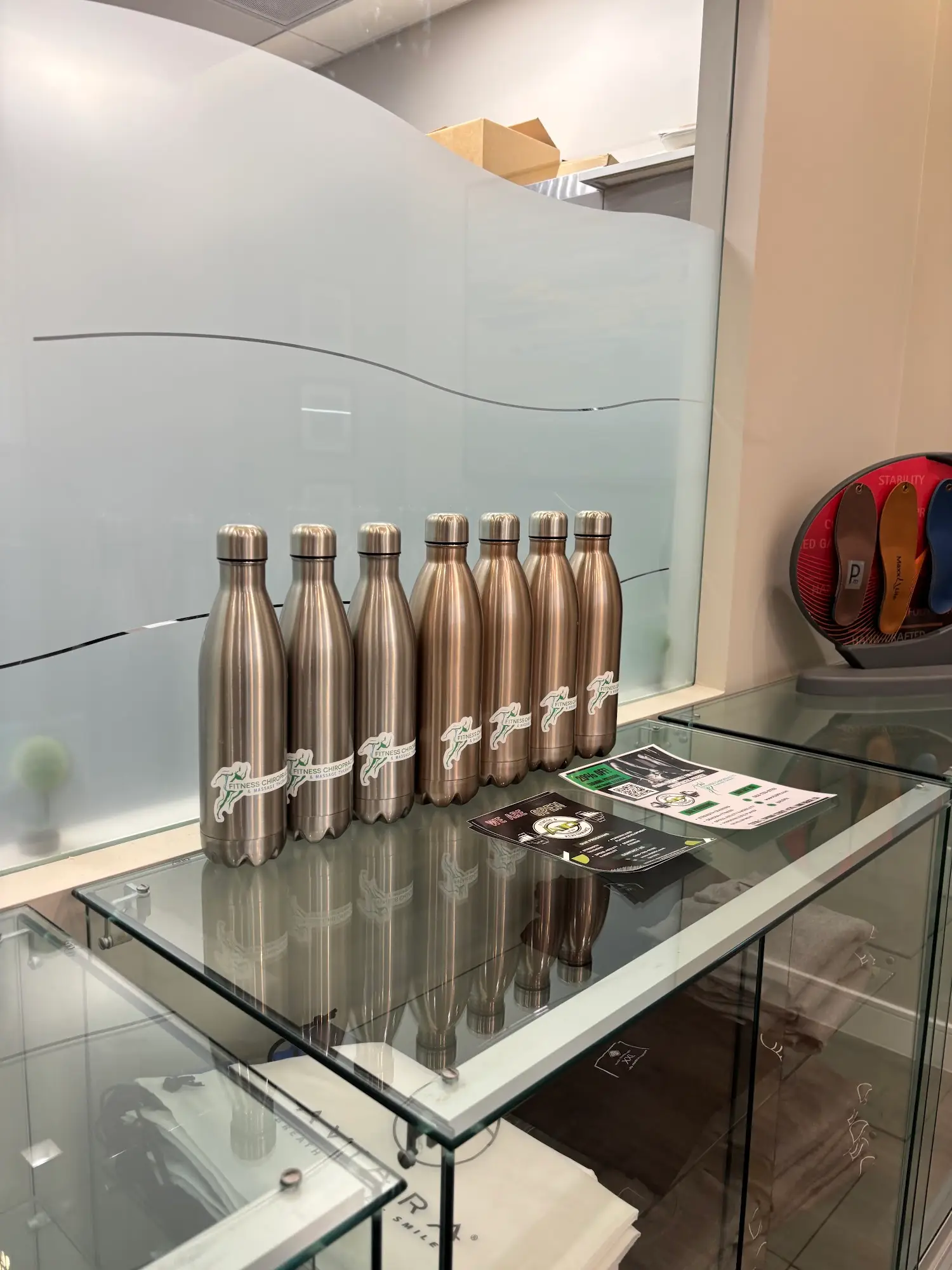 Branded Fitness Chiropractic water bottles