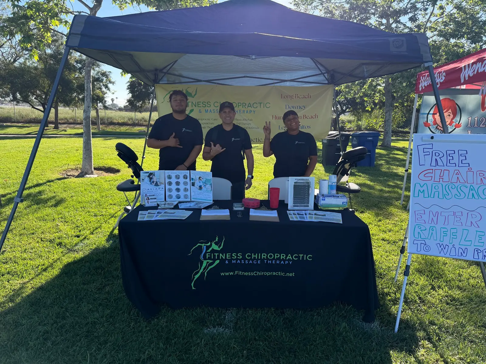 Santa Ana team at a community health booth