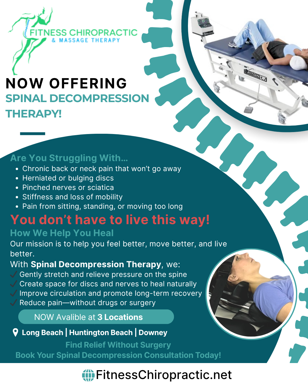 patient on spinal decompression table